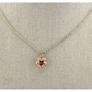 Vintage Krementz Necklace Gold Overlay Flower Dainty Delicate 18"